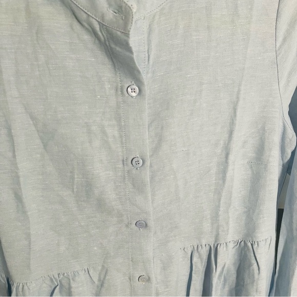 NEW Tuckernuck Lydell Maxi Dress Chambray Linen Breathable Button Front Preppy - Picture 10 of 11